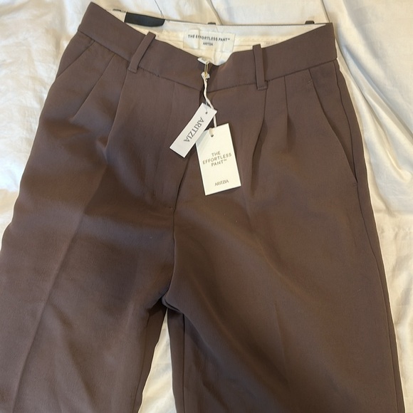 Aritzia The Effortless Pant™ - Crepette™ Mocha Brown sz 6 - Picture 11 of 16